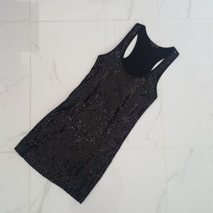 G by Guess sequined black party dress M